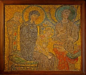 Mosaikfragment der Anbetung der Heiligen Drei Könige